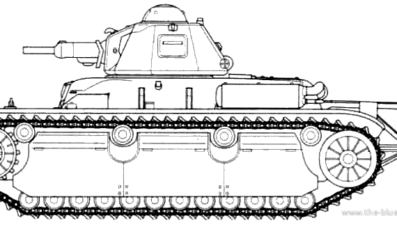 Renault R40 tank - drawings, dimensions, pictures