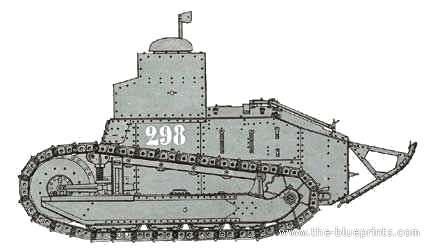 Renault TSF tank - drawings, dimensions, pictures