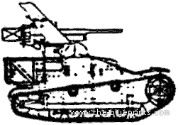 Renault UE PaK 37mm tank - drawings, dimensions, pictures