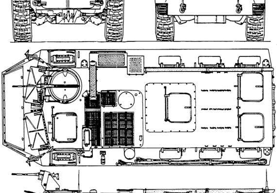 Renault tank VAB-VTT 6x6 - drawings, dimensions, figures
