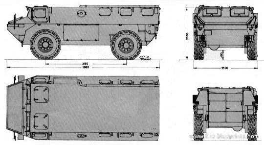 Танк Renault VAB - чертежи, габариты, рисунки