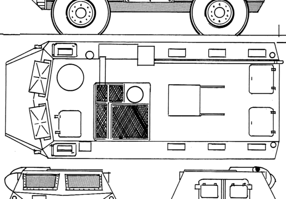Танк Renault VAB VTT - чертежи, габариты, рисунки