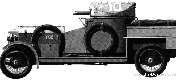 Rolls Royce Armoured Car (1917) - drawings, dimensions, pictures