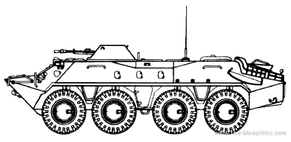 Tank Russian btr-7 - drawings, dimensions, pictures