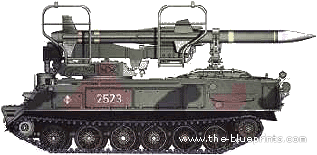 Tank SA-6 Guideline AA Missile - drawings, dimensions, figures