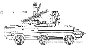 Tank SA-8 Gecko - drawings, dimensions, figures