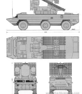 Танк SA-8b - чертежи, габариты, рисунки