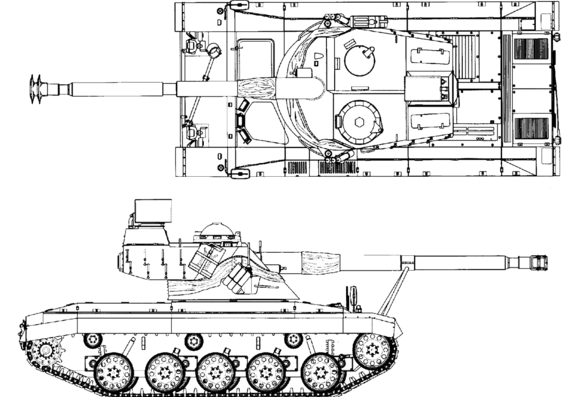 Танк SK-105 Kirasir - чертежи, габариты, рисунки