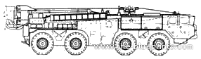 SS-1C Scud-B tank - drawings, dimensions, figures