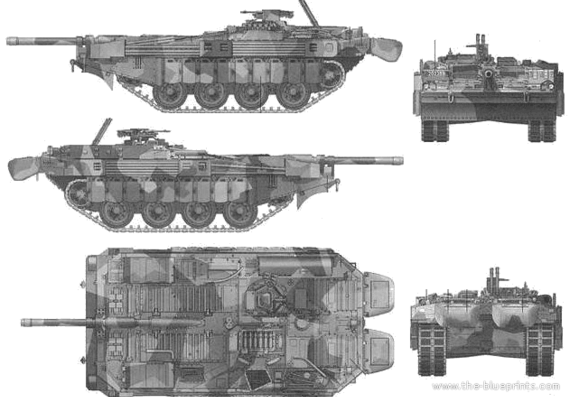 Tank STRV103 - drawings, dimensions, figures
