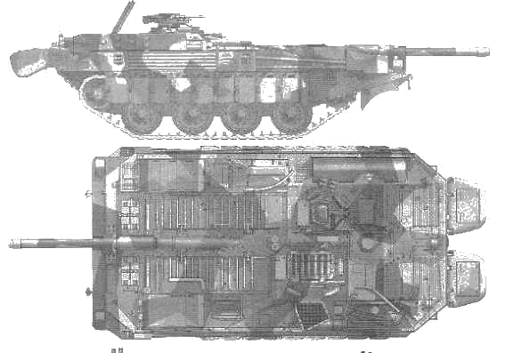 Tank STRV 103C - drawings, dimensions, figures
