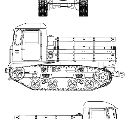 Танк STZ-5 Artillery Tractor - чертежи, габариты, рисунки
