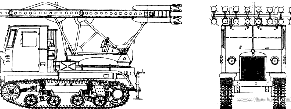 Tank STZ-5 Katyusha - drawings, dimensions, figures