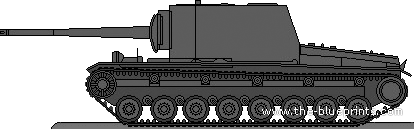 Танк SU-100Y - чертежи, габариты, рисунки
