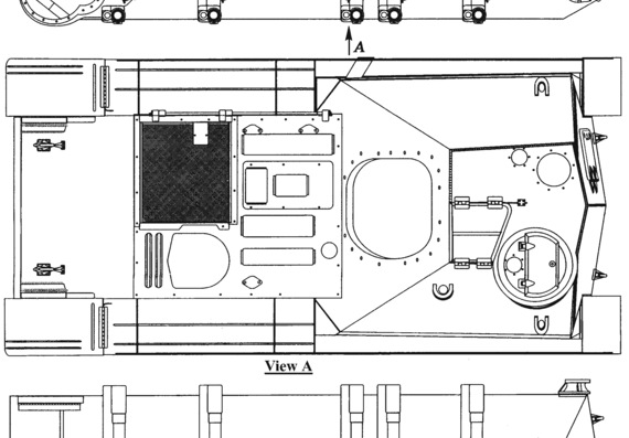 SU-101 Hull tank - drawings, dimensions, figures