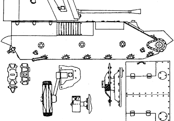 SU-11 Hull tank - drawings, dimensions, figures