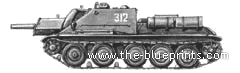 SU-122 SPG tank - drawings, dimensions, figures
