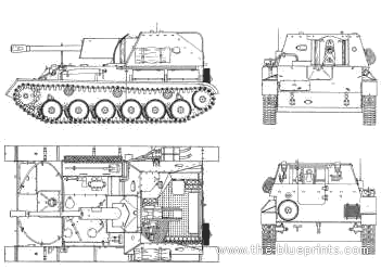 SU-76M tank - drawings, dimensions, figures