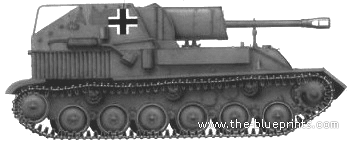 Tank SU-76 (r) Jagdpanzer - drawings, dimensions, figures