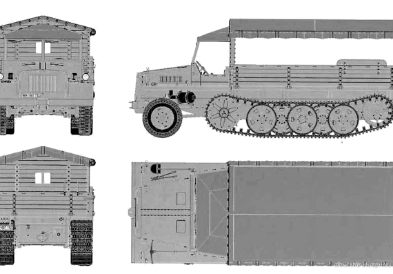 Tank SWS Schwerer WehrmachtSchlepper - drawings, dimensions, pictures