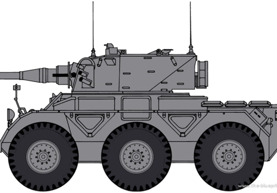 Saladin Mk.2 tank - drawings, dimensions, figures