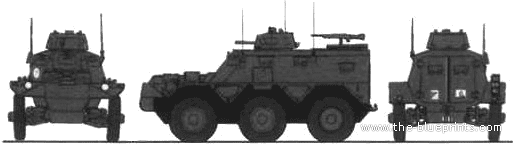 Saracan APC MK-I tank - drawings, dimensions, figures