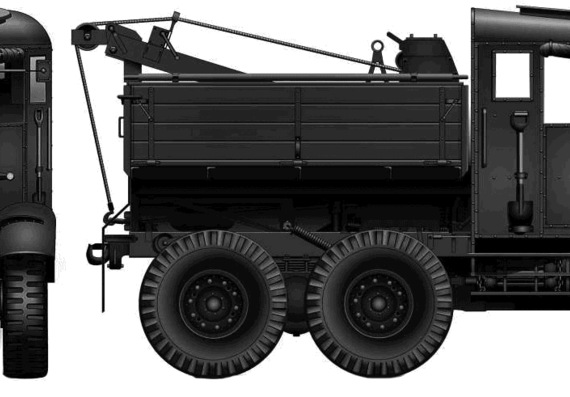 Tank Scammell Pioneer SV-2S 6x4 (1939) - drawings, dimensions, pictures