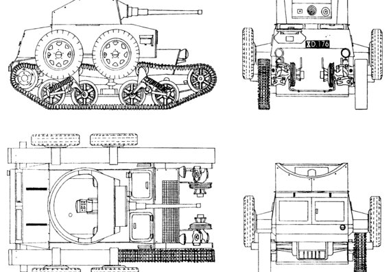 Schofield 2AR tank - drawings, dimensions, figures
