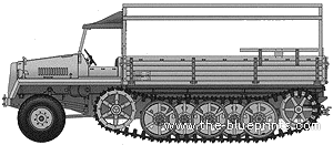 Tank Schwere Wehrmachtschlepper sWS - drawings, dimensions, pictures