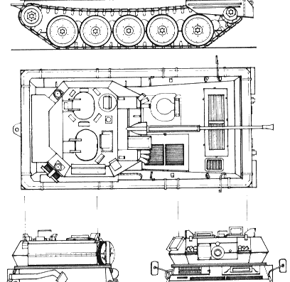 Scimitar tank - drawings, dimensions, pictures