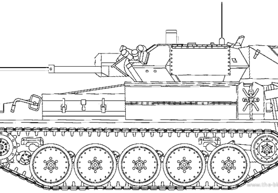 Scimitar AFV-2 tank - drawings, dimensions, figures