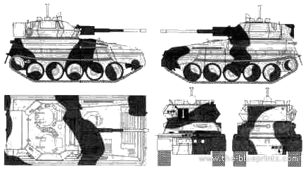Scimitar AFV tank - drawings, dimensions, figures