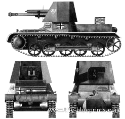 Танк Sd.Kfz. 101 Panzerjager I 4.7cm PAK - чертежи, габариты, рисунки
