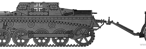 Танк Sd.Kfz. 101 Pz.Kpfw.I Ammunition Support Vehicle - чертежи, габариты, рисунки