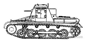 Танк Sd.Kfz. 101 Pz.Kpfw.I Ausf.C - чертежи, габариты, рисунки
