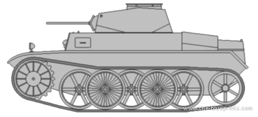 Tank Sd.Kfz. 101 PzKpfw.I Ausf.D - drawings, dimensions, figures