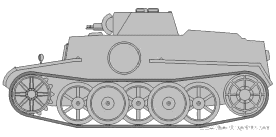 Танк Sd.Kfz. 101 PzKpfw.I Ausf.F - чертежи, габариты, рисунки
