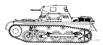 Танк Sd.Kfz. 101 PzKpfw I Ausf.A - чертежи, габариты, рисунки