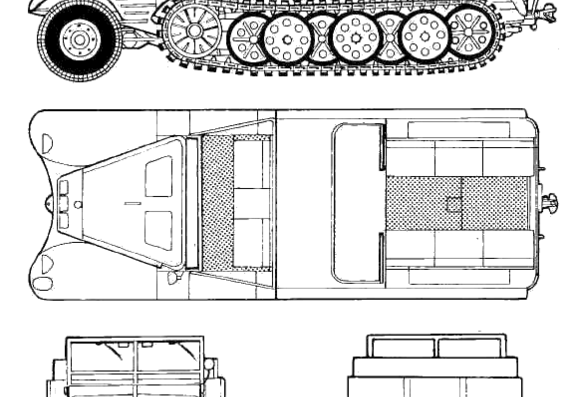 Tank Sd.Kfz. 11 3ton - drawings, dimensions, figures