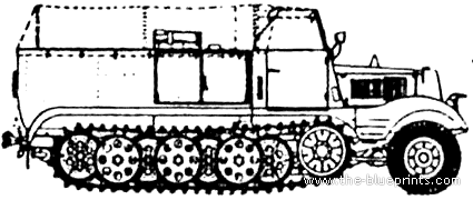Tank Sd.Kfz. 11 APC - drawings, dimensions, figures