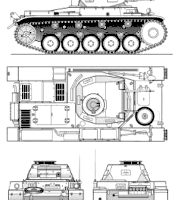 Tank Sd.Kfz. 121 Pz.. Kpfw.II Ausf.C - drawings, dimensions, figures