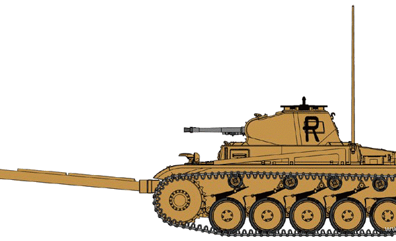 Танк Sd.Kfz. 121 Pz.Kpfw.II Ausf.C +Mine Roller - чертежи, габариты, рисунки