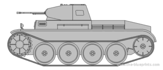 Tank Sd.Kfz. 121 PzKpfw.II Ausf.D - drawings, dimensions, figures