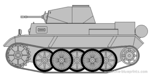 Танк Sd.Kfz. 121 PzKpfw.II Ausf.G - чертежи, габариты, рисунки