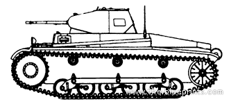 Tank Sd.Kfz. 121 PzKpfw II Ausf.A - drawings, dimensions, figures