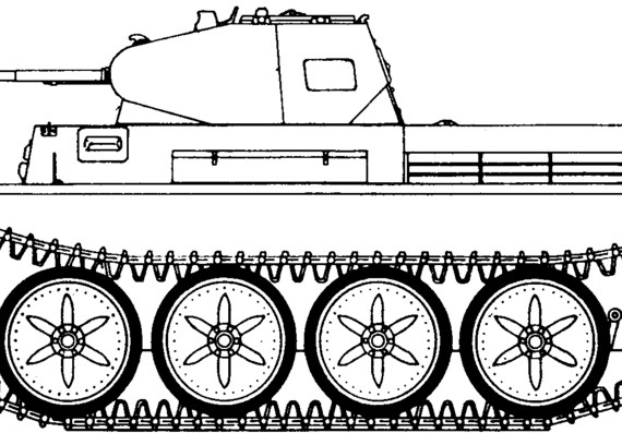 Tank Sd.Kfz. 121 PzKpfw II Ausf.D - drawings, dimensions, figures