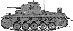 Танк Sd.Kfz. 121 Pz.kfpw.II Ausf.C - чертежи, габариты, рисунки