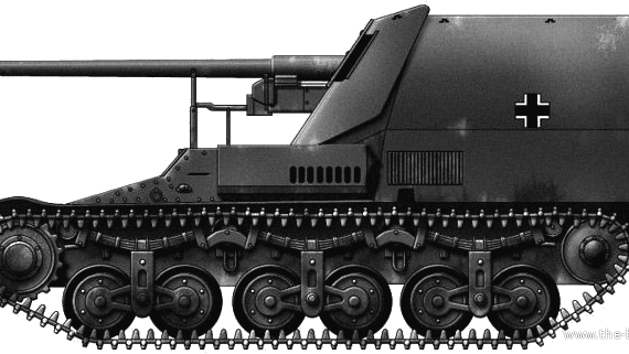 Танк Sd.Kfz. 135 7.5cm Pak40 auf Geschutzwagen LrS(f) Marder I - чертежи, габариты, рисунки