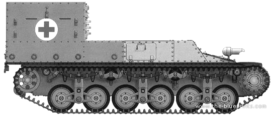 Tank Sd.Kfz. 135 Ambulance Lorraine 38L - drawings, dimensions, pictures