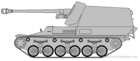 Танк Sd.Kfz. 135 Marder I 7.5 cm Pak40 - чертежи, габариты, рисунки